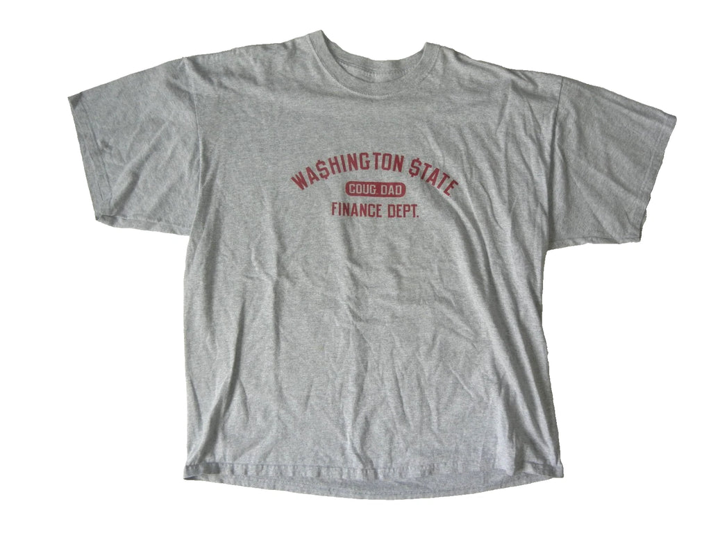 WASHINGTON STATE WSU COUGARS College DAD FINANCE DEPT T-SHIRT Funny Joke Men XXL