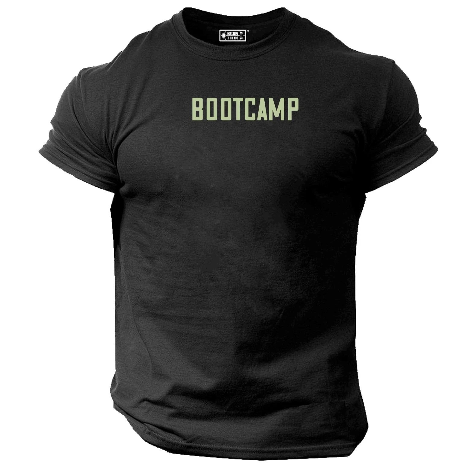 Bootcamp T Shirt Gym Clothing Bodybuilding Training Workout Exercise Boxing Top