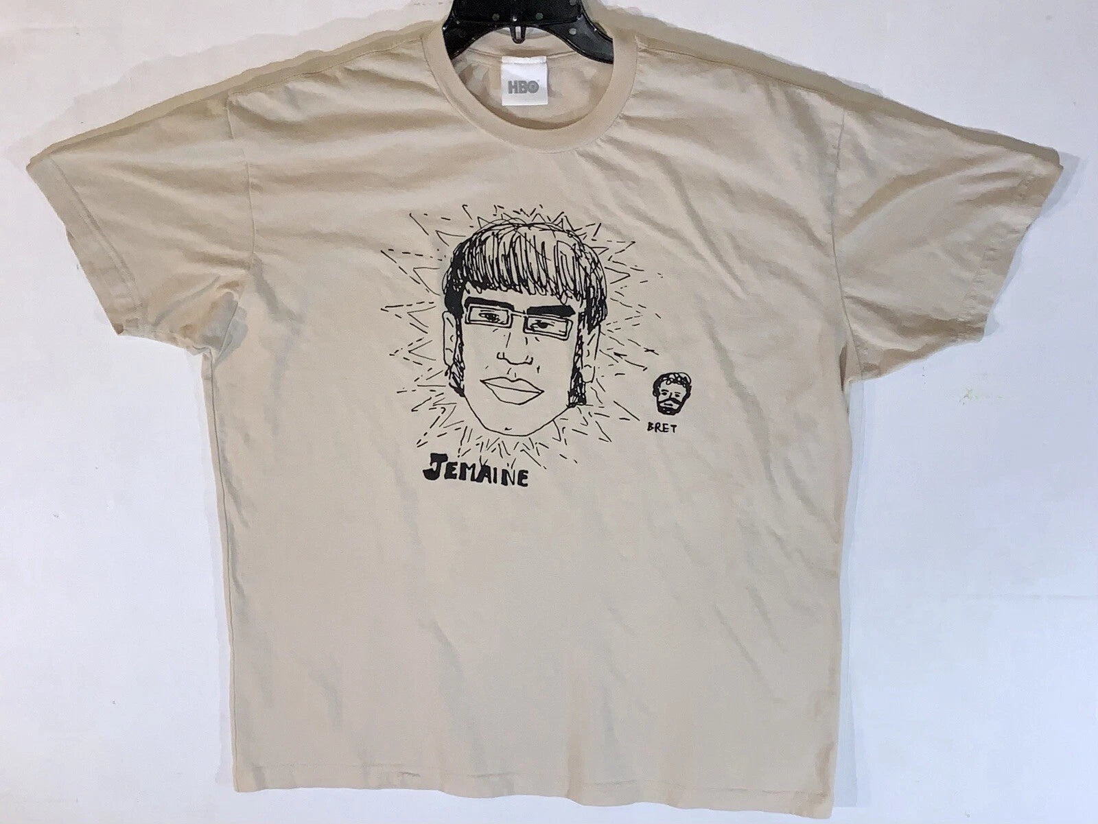 HBO Flight Of The Conchords Shirt Mens Sz XL Beige Jemaine and Tiny Bret Tee