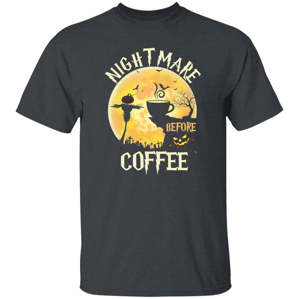Nightmare before coffee Halloween Unisex shirt gift coffee lover tee black
