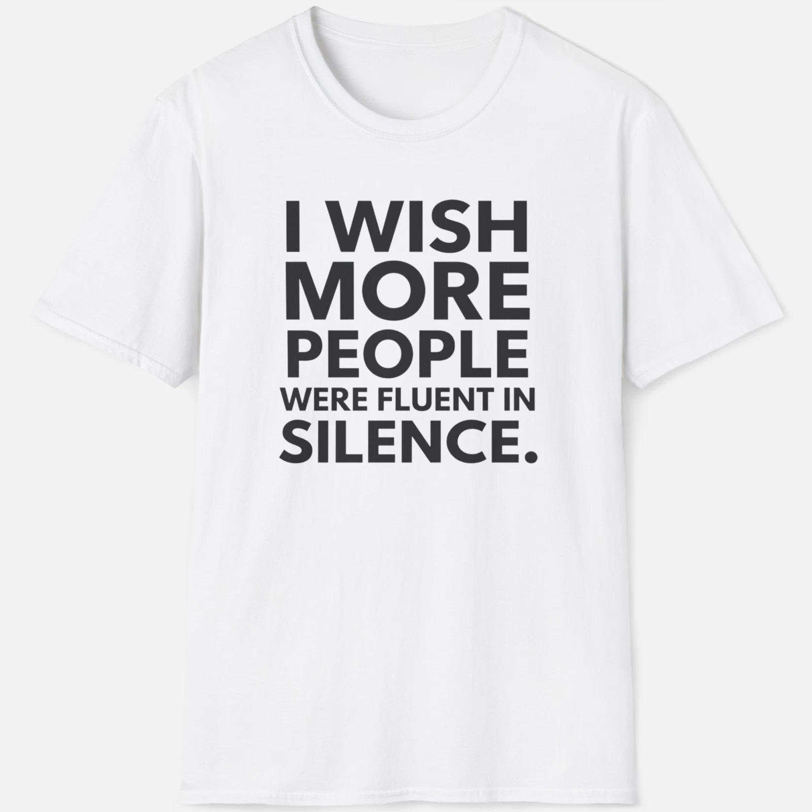 Fluent In Silence Shirt Funny Introvert Graphic Tee Anti Social Shy Humor Gift