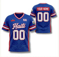 Haiti Custom V Neck Shirt, Personalized Name Number Team Haiti Soccer Fan tee