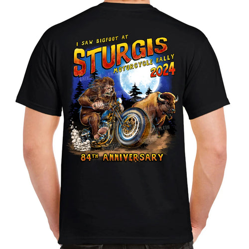 2024 Sturgis Motorcycle Rally Legend of Bigfoot T-Shirt No Harley