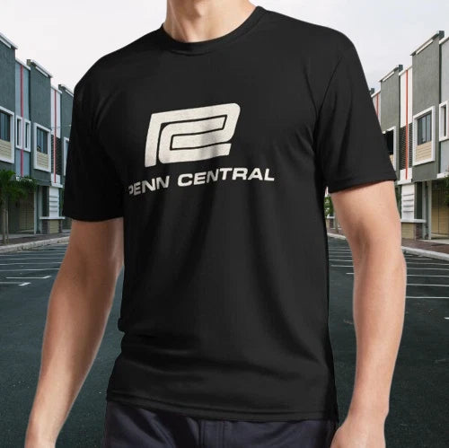 Penn Central Transportation Logo Active T-Shirt Funny Size S to 5XL