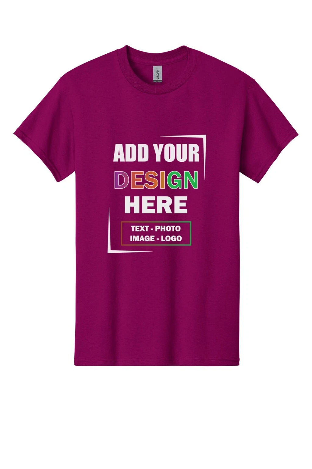 Personalized Customized Gildan Men's T-Shirt Your Business Logo Text Designs USA
