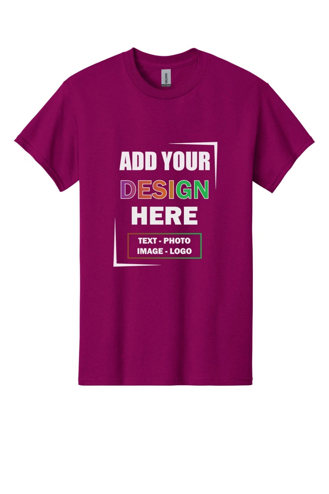 Personalized Customized Gildan Men's T-Shirt Your Business Logo Text Designs USA