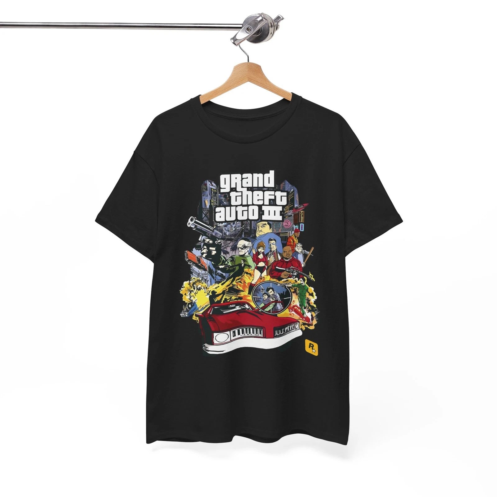GRAND THEFT AUTO 3 T SHIRT VINTAGE SAN ANDREAS GTA 6 VICE CITY ROCKSTAR MERCH