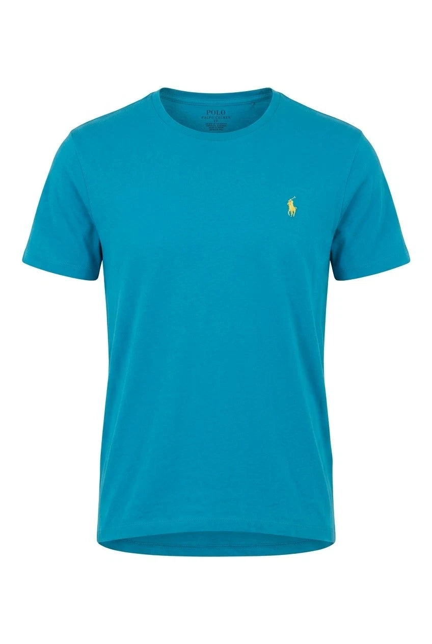 Polo Ralph Lauren Men's Blue Cotton Short Sleeve Crew Neck Logo T-Shirt Size L