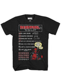 Deadpool Mens T-Shirt - To Do List Graphic T-Shirt for Adults