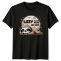 Lazy To The Moon And Back Sloth Funny Animal Pun Graphic T-Shirt