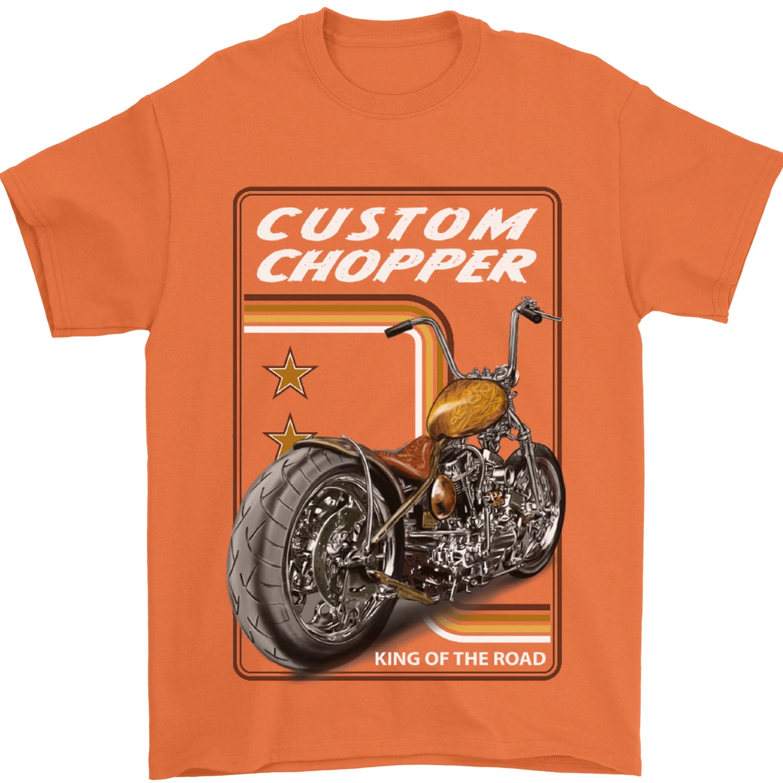 Biker Custom Chopper Motorbike Motorcycle Mens T-Shirt 100% Cotton