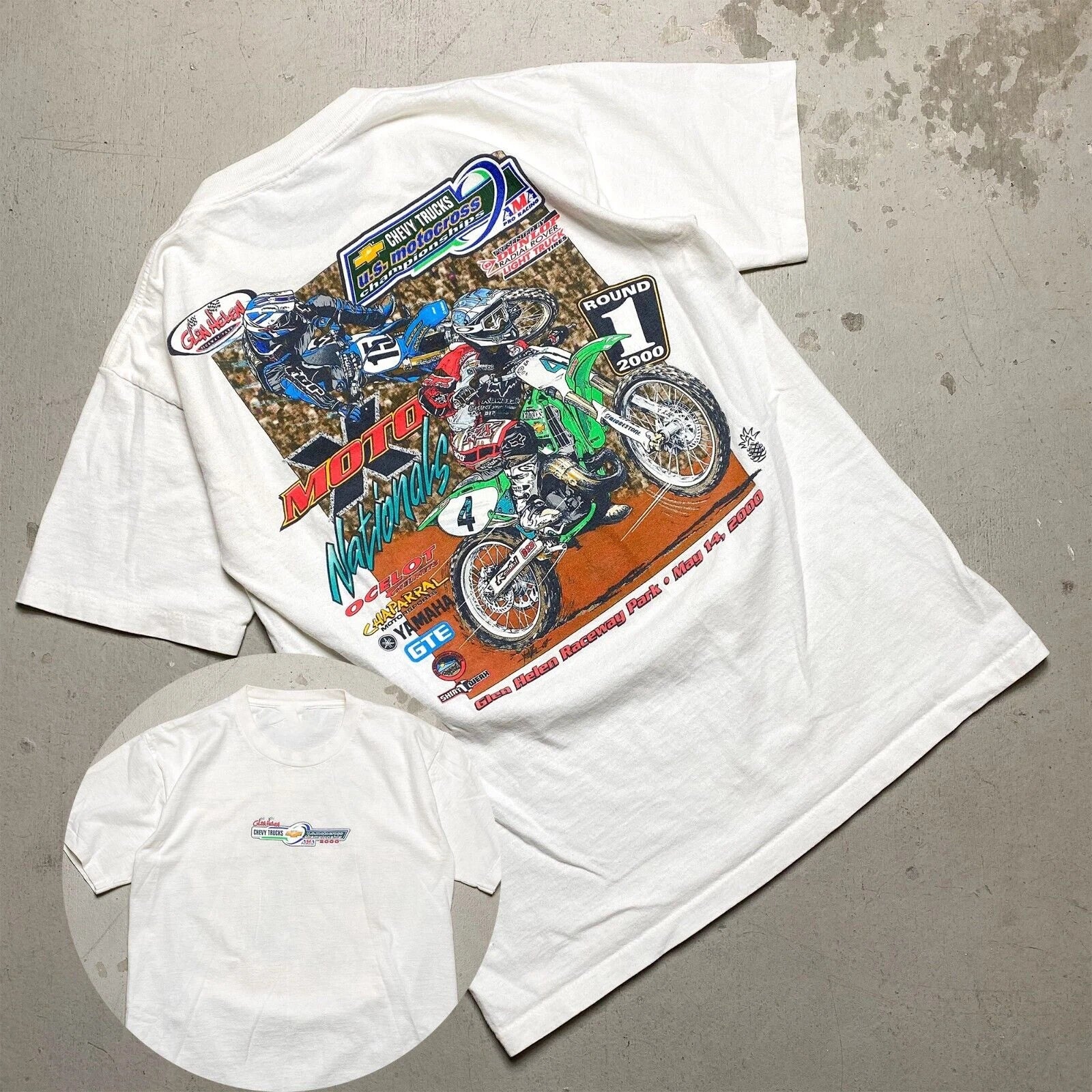 NOS Vintage 2000 Glen Helen Motocross Pro National T-shirt Cotton Unisex Allsize