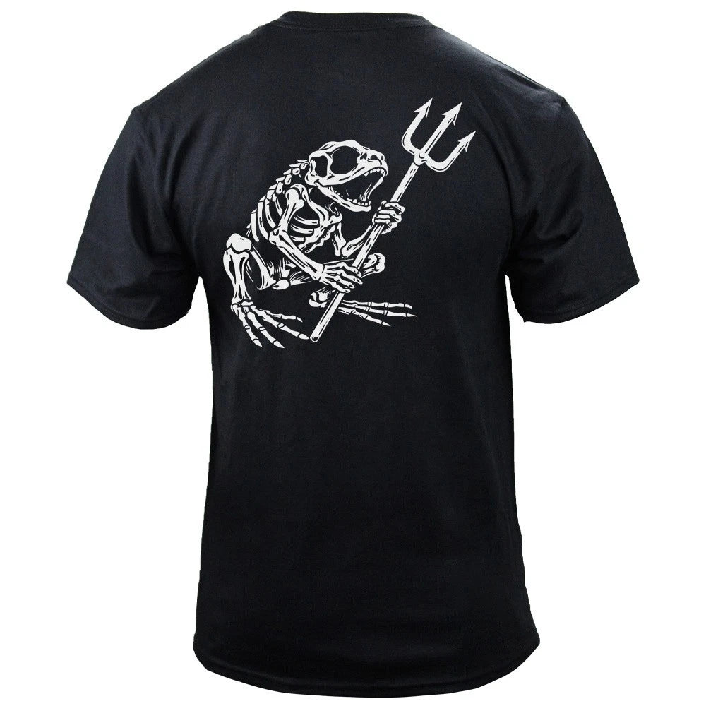 Official US Navy Bone Frog LLTB Tri-Blend Shirt - Navy Special Forces Honor Tee