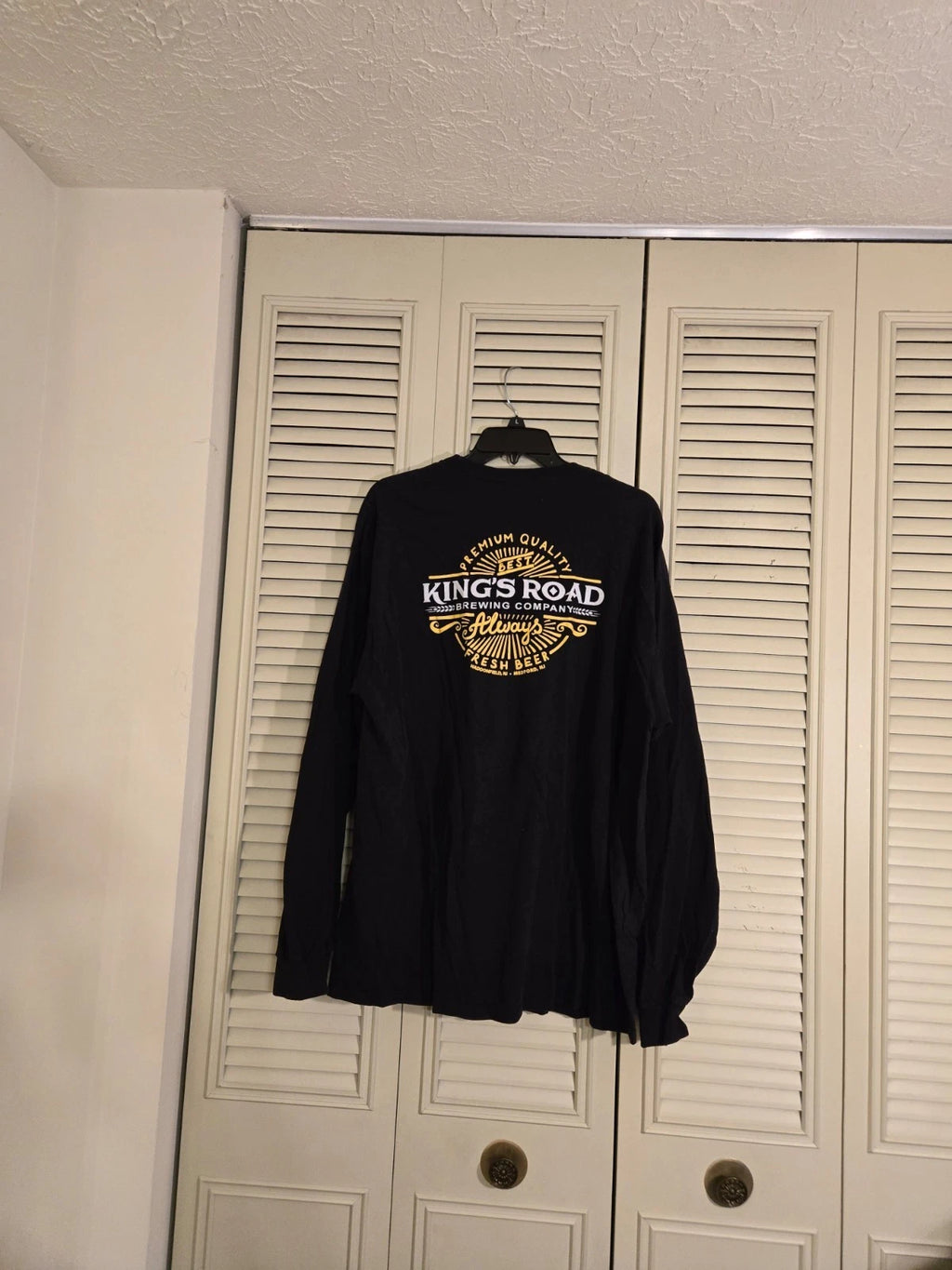 King's Road Brewing Co Beer Black Long Sleeve XL T Shirt Medford Haddonfield NJ