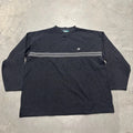 Big Dogs Men's Long Sleeve V-neck Shirt Size 3X 3XL Gray Striped Y2K Casual Top