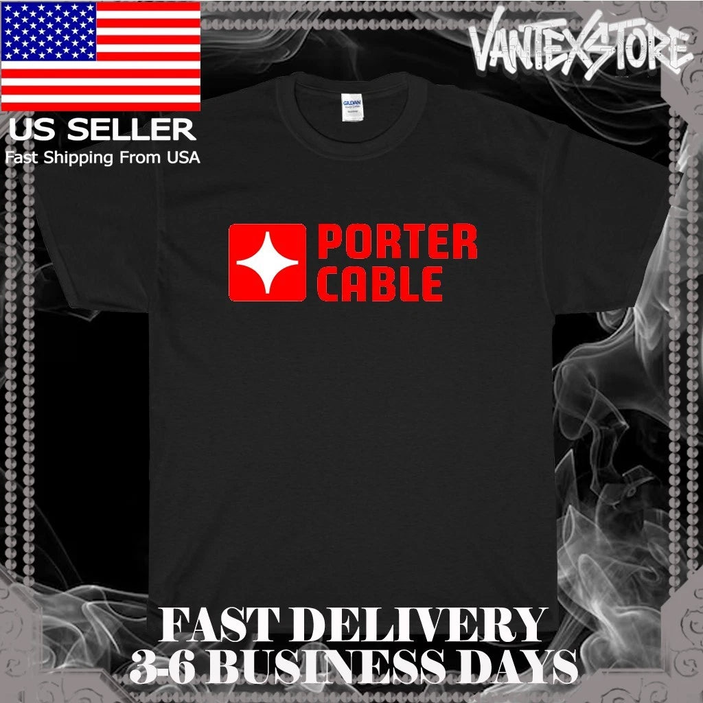 NEW SHIRT PORTER CABLE CLASSIC LOGO MEN'S T-SHIRT FUNNY AMERICAN USA SIZE S-5XL