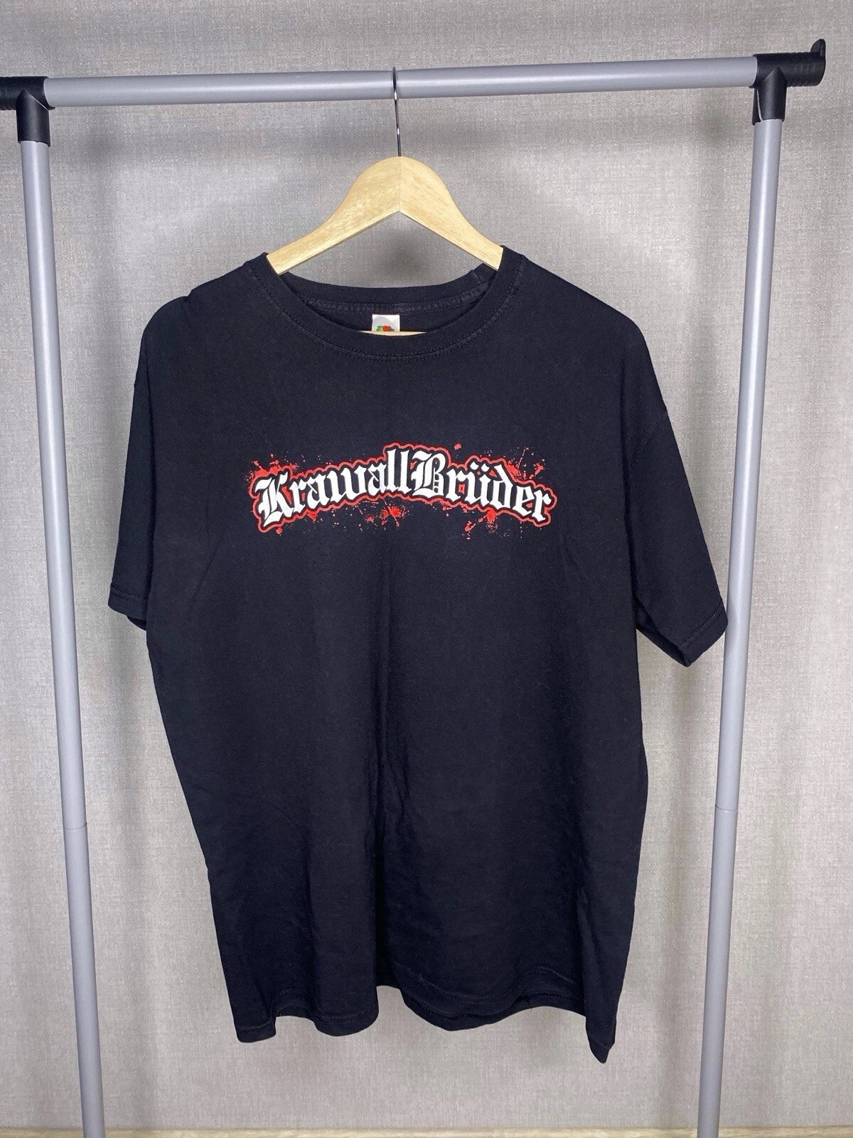 Krawall Bruder Band Vintage Y2K T Shirt Tee Size XL Mens Black