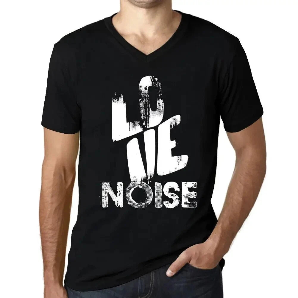 Men's Graphic T-Shirt V Neck Love Noise Eco-Friendly Limited Edition