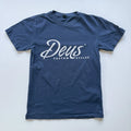 DEUS EX MACHINA Short Sleeve Custom Cycles T-Shirt Mens XS Blue Moto Bikes