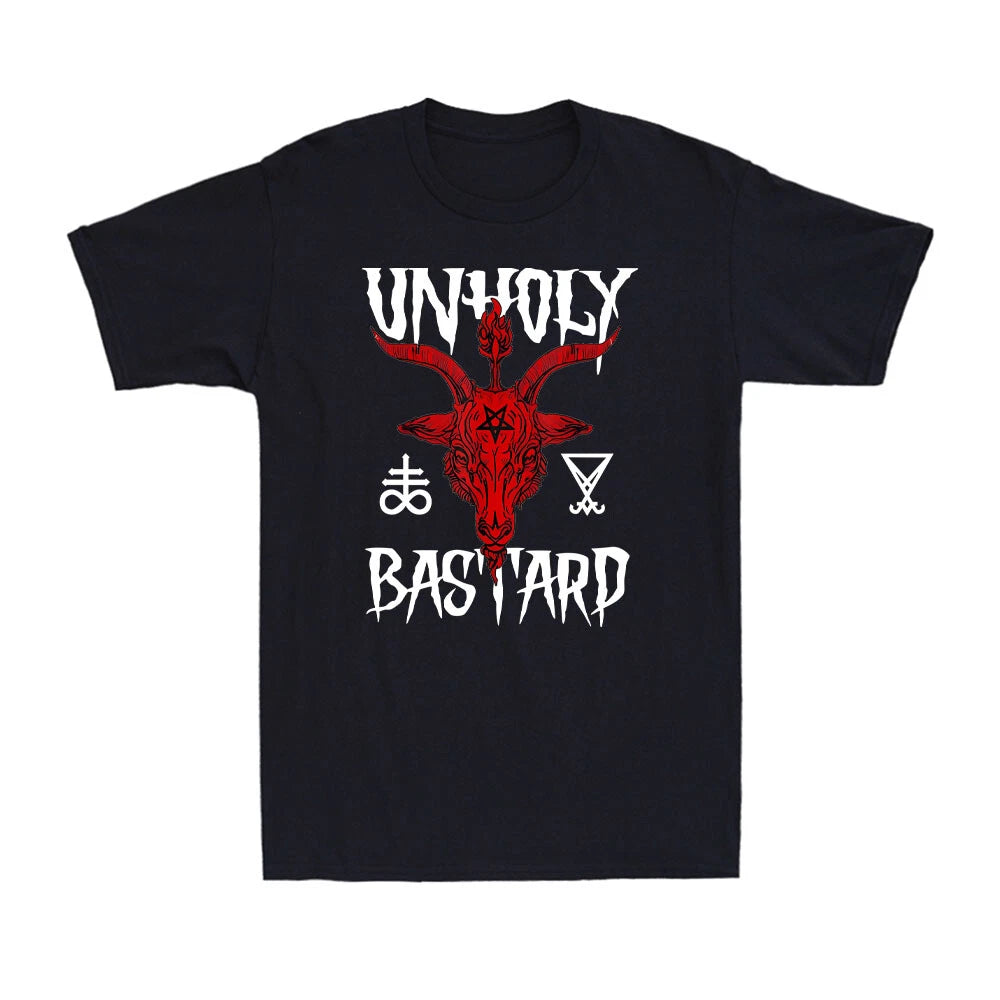 Baphomet Satan Unholy Bastard Dark Vintage Occult Gothic Gift Men's T-Shirt