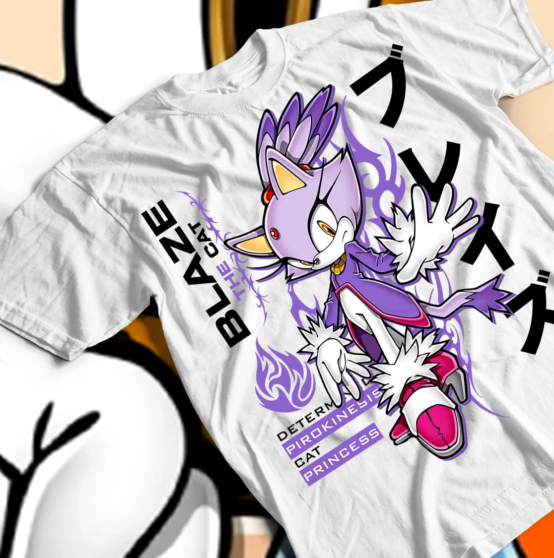 BLAZE The Hedgehog T-Shirt Heroes Tee Sonic Heroes Vintage Gift Shirt All Size
