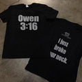 Vintage Style 3-16 Owen Hart 1997 VTG Black T Shirt.