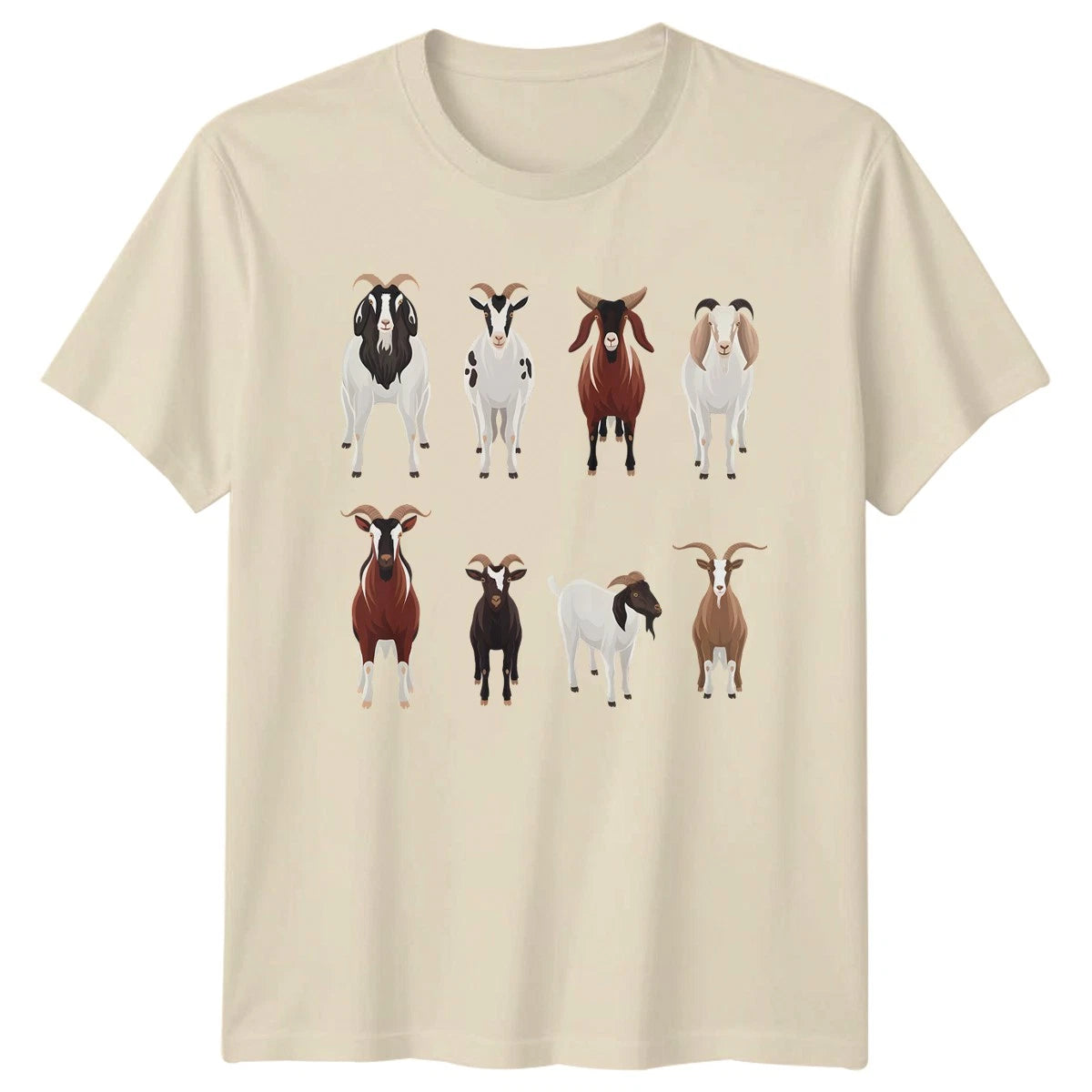 Goat Breeds T-Shirt Farming Livestock Farmers Day Gift For Him And Her