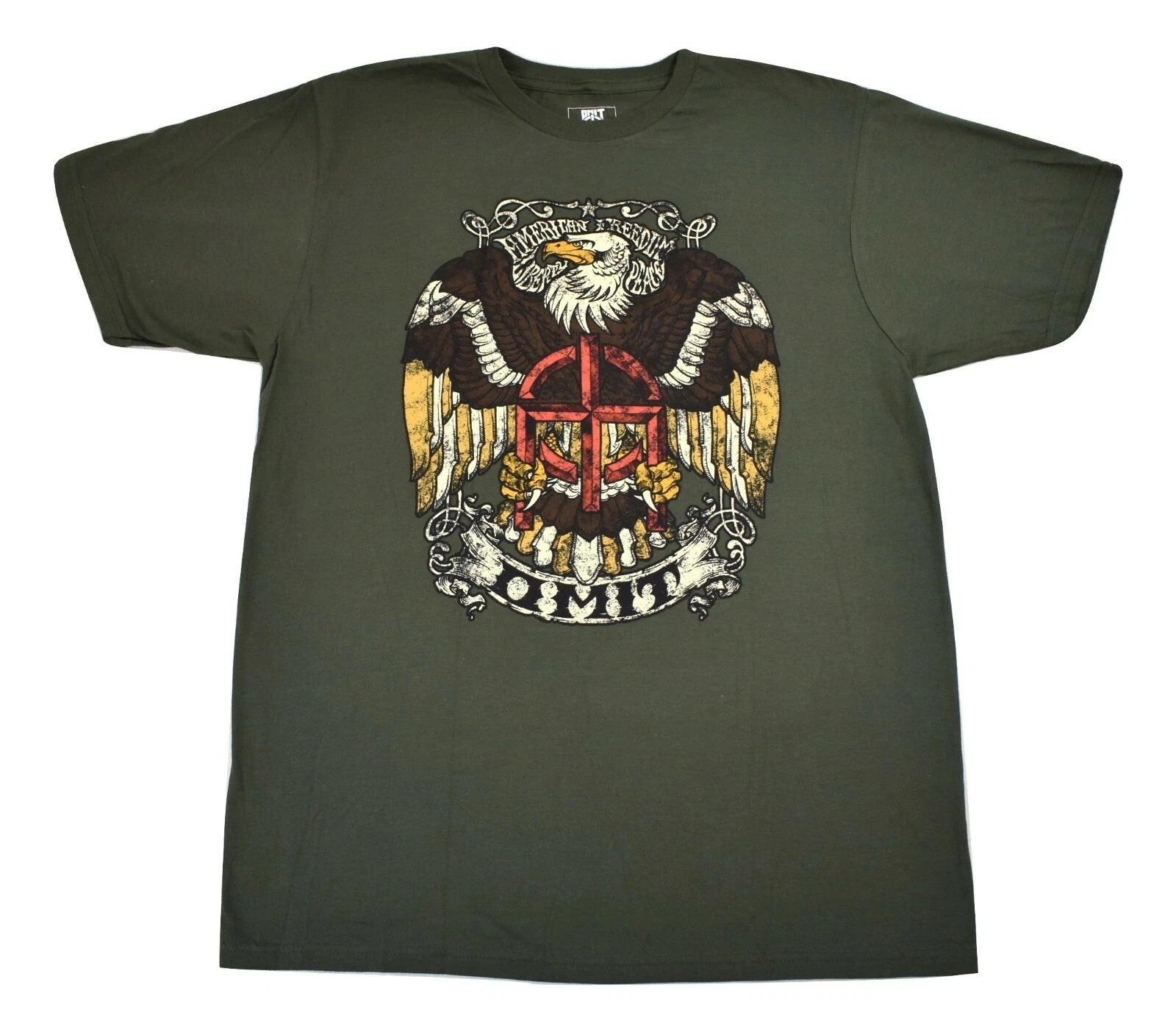 Omit Mens Stone Eagle American Freedom Patriotic Streetwear Shirt New Large