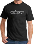 1964 Plymouth Sport Fury Convertible Classic Outline Design Tshirt NEW COLORS