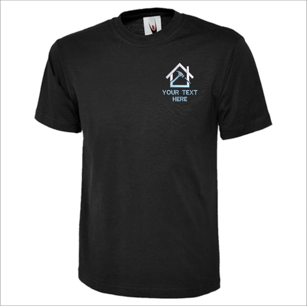 Personalised Embroidered Customer Text Builder T-Shirt Construction Workwear Top