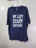 Mens Celebrate Halloween T Shirt Size 2XL 50 52 Purple  MY LAZY SCARY COSTUME