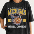 Vintage Michigan Basketball Shirt, Go Blue Sport Shirt, Champions Game Day Retro