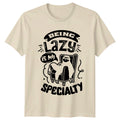 Being Lazy Is My Specialty Sloth T-Shirt Funny Animal Pun Tee