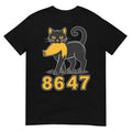 8647 Black Cat Vintage Funny Mystery Numbers Cat Lover (Front &  Back) T-Shirt