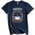 Carpenter Fueled By Coffee Funny Carpentry Graphic T-Shirt