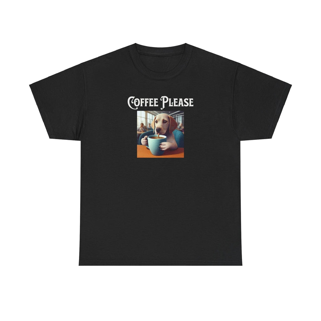 Coffee Drinking Dog Graphic Tee