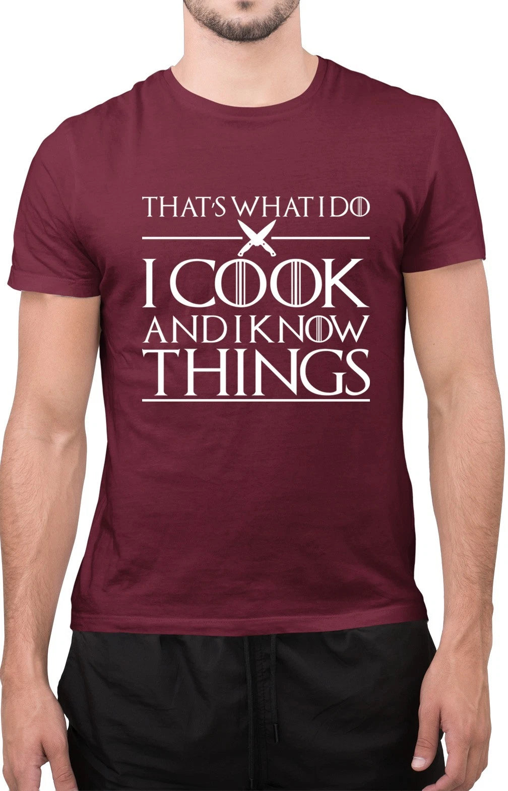 Funny I Cook and I Know Things Foodie Food Lover Novelty Chef Amazing T Shirt