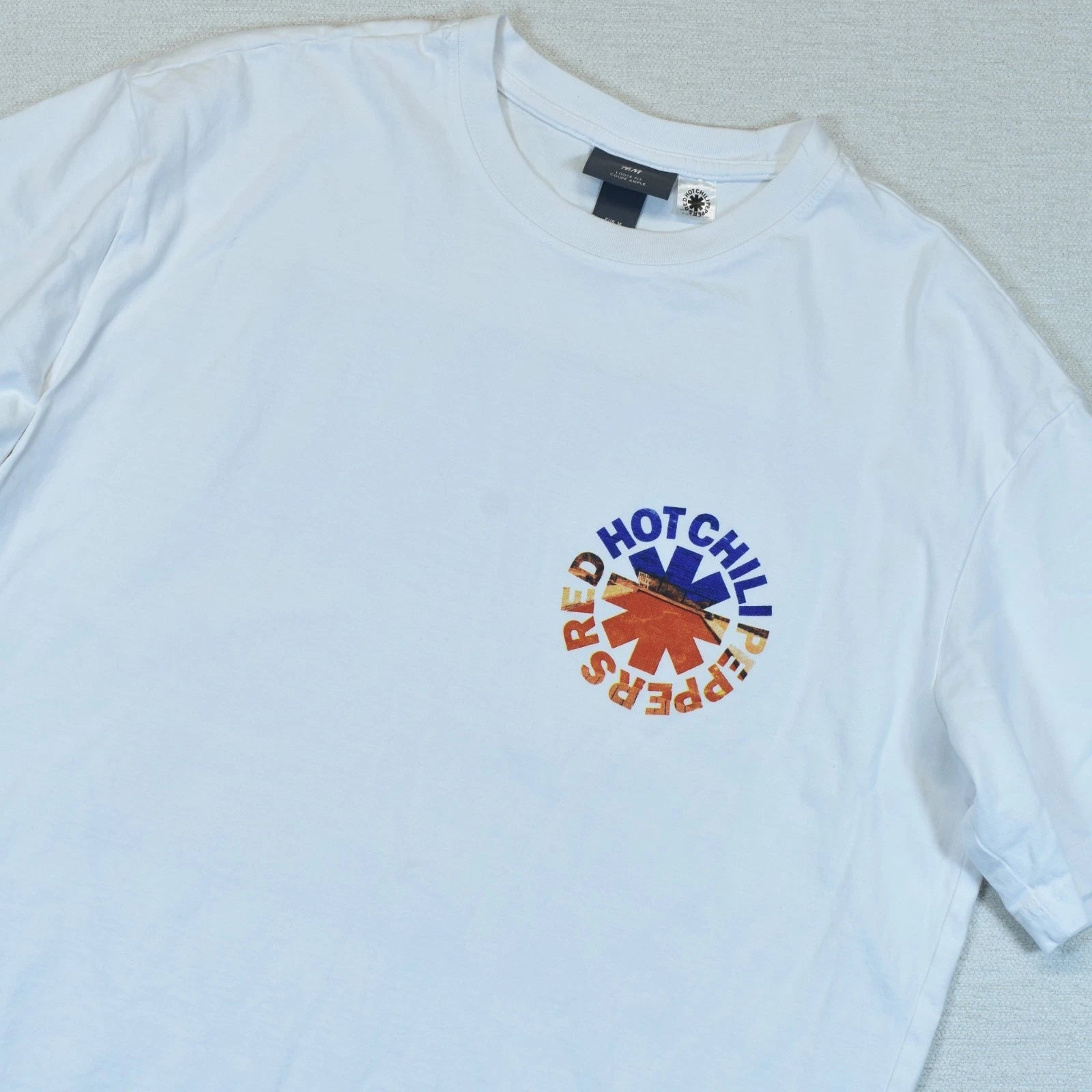 Red Hot Chili Peppers T Shirt H&M Medium M White Californication Band Tee
