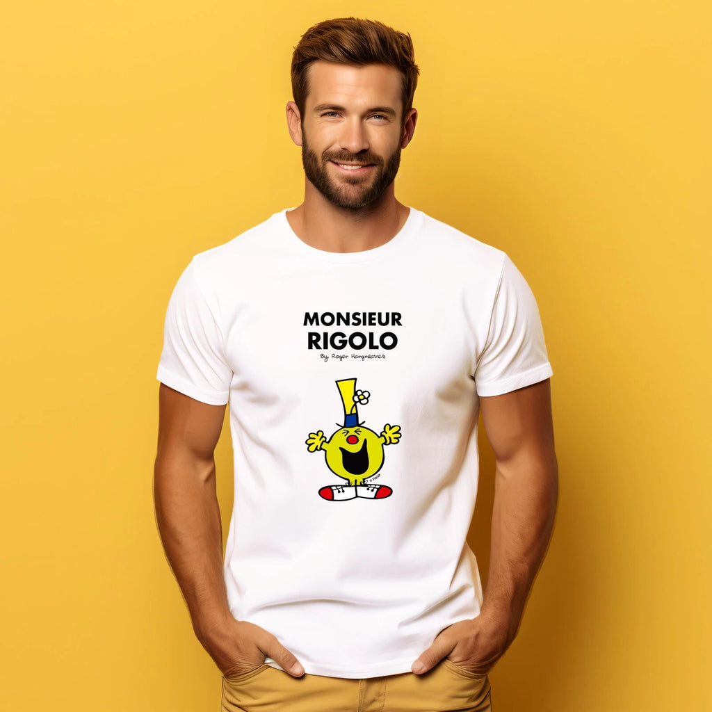 Men's Short Sleeve T-Shirt White, Monsieur Rigolo