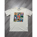 Tintin Graphic T-Shirt Mens Small Cream Cotton Comic Grid Herge Moulinsart S