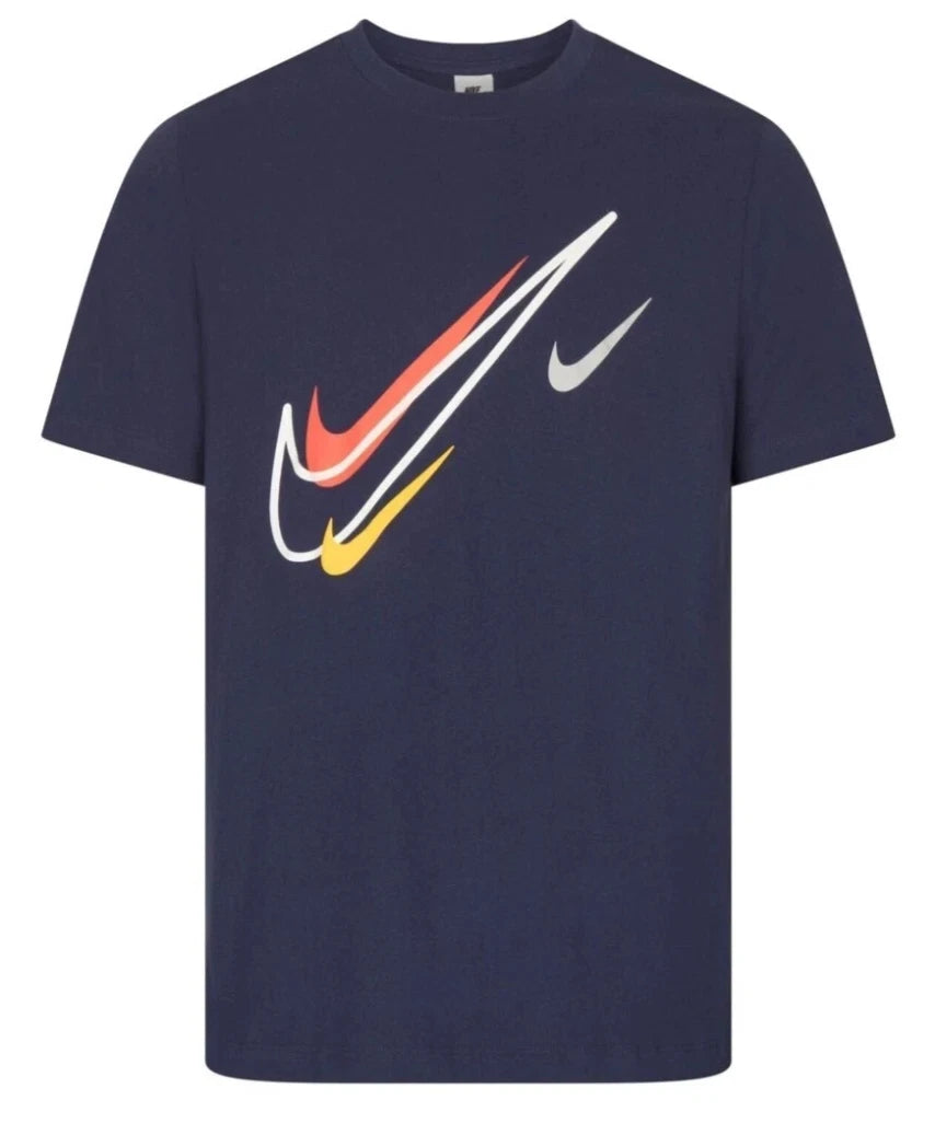 Nike Sportswear T Shirt Multi Swoosh Logo Crew Neck