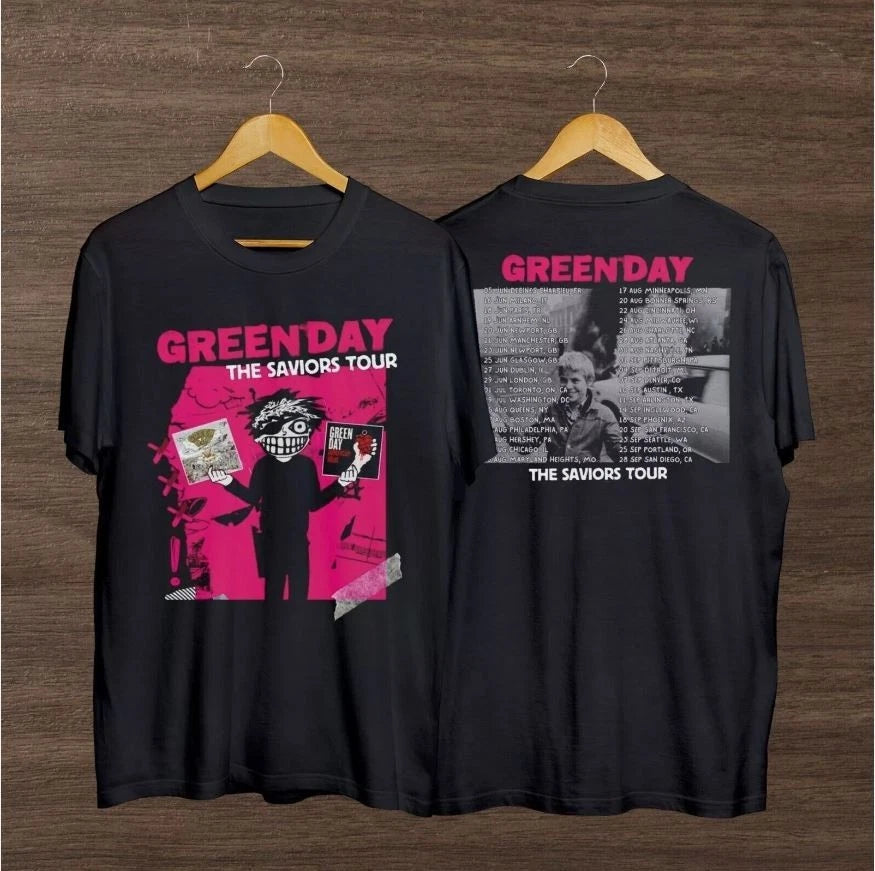 Vintage Green Day The Saviors Tour Shirt 2024 T-Shirt, Green Day Band Fans Tee