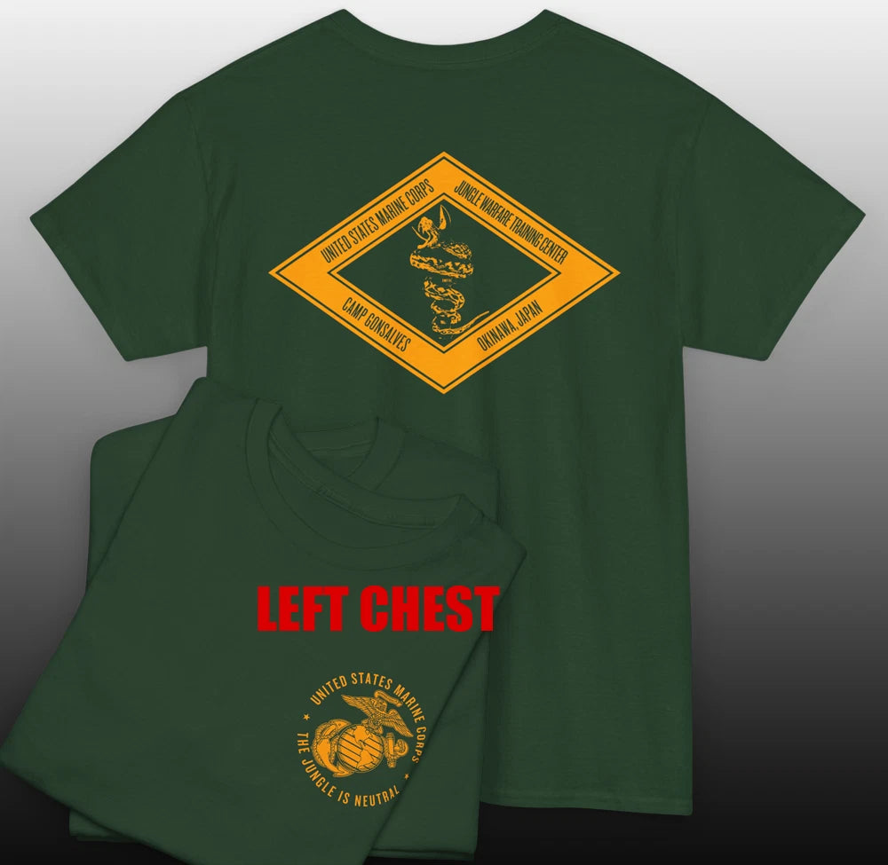 USMC Special Force Jungle Warfare Okinawa Camp Gonsalves JWTC T-shirt HQ