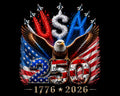 USA 250th Anniversary Birthday Shirt 1776 2026 Patriotic American Flag T-Shirt