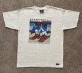 Vintage Jansport Ellensburg Rodeo Heather Gray Cowboy Boot T-Shirt XL USA MADE