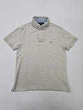 Tommy Hilfiger Boys Heather Gray Polo Shirt Custom Fit Size S/P Excellent