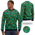 Saxophones Tinsel Christmas Decoration Ugly Christmas Sweater For Sax Players And Instrument Lovers On Christmas Days