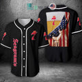 BEST Seagram's Beer United States Flag Baseball Jersey