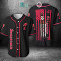 BEST Seagram's United States Flag black red Baseball Jersey