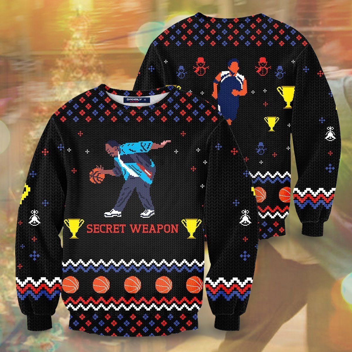Secret Weapon Stanley Unisex Wool Sweater Knitted Ugly Christmas Sweater